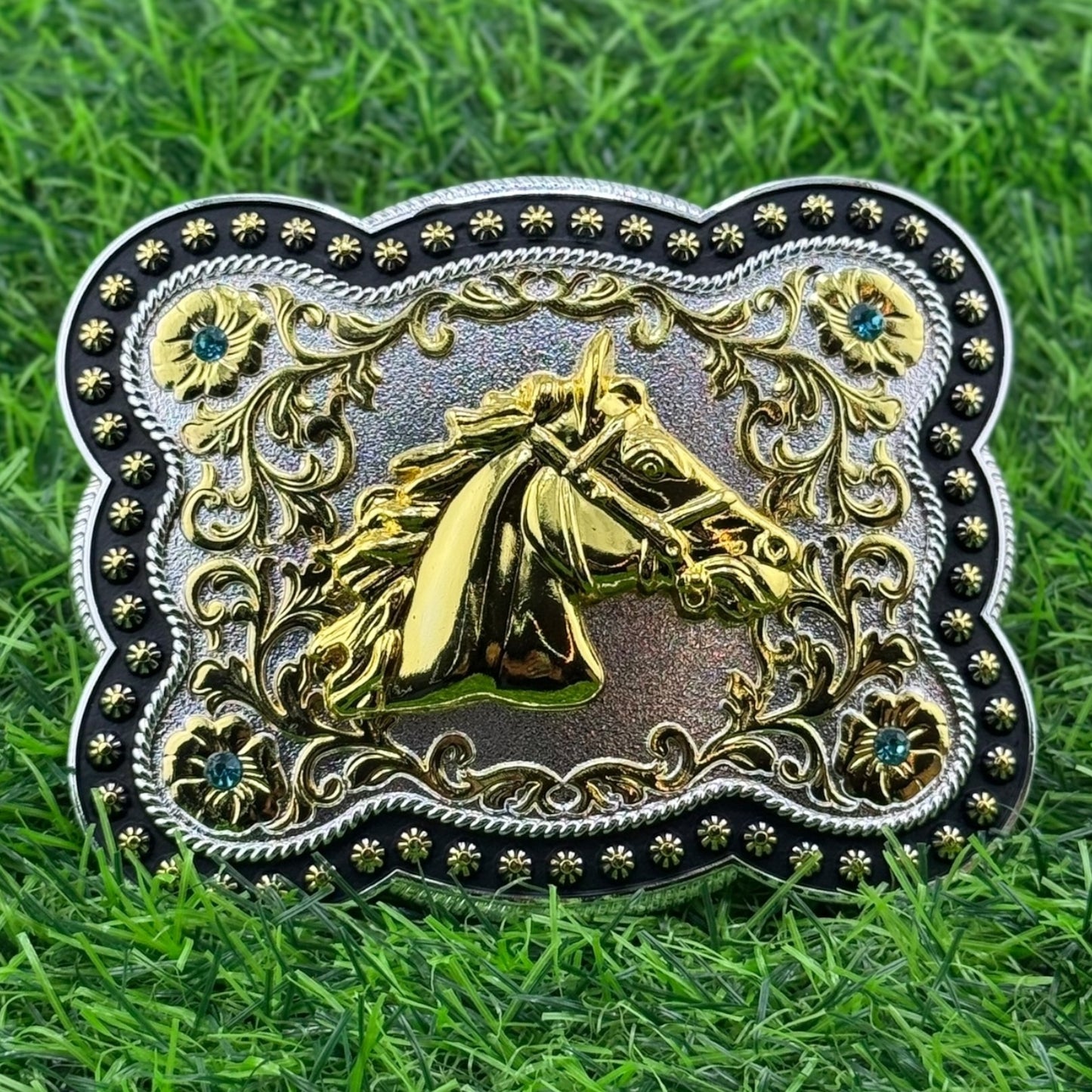 Silver and gold Horse