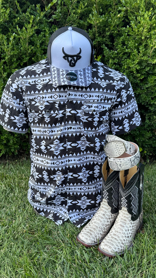 Cheyenne Black - Short Sleeve Shirt