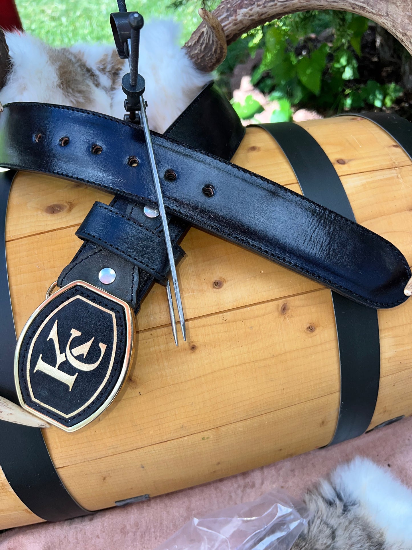 KC leather belt