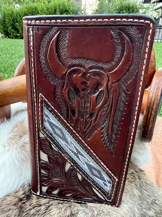 TOOLED LEATHER WALLET