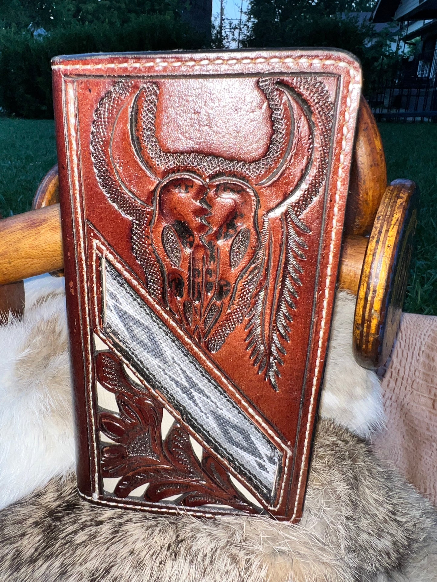 TOOLED LEATHER WALLET