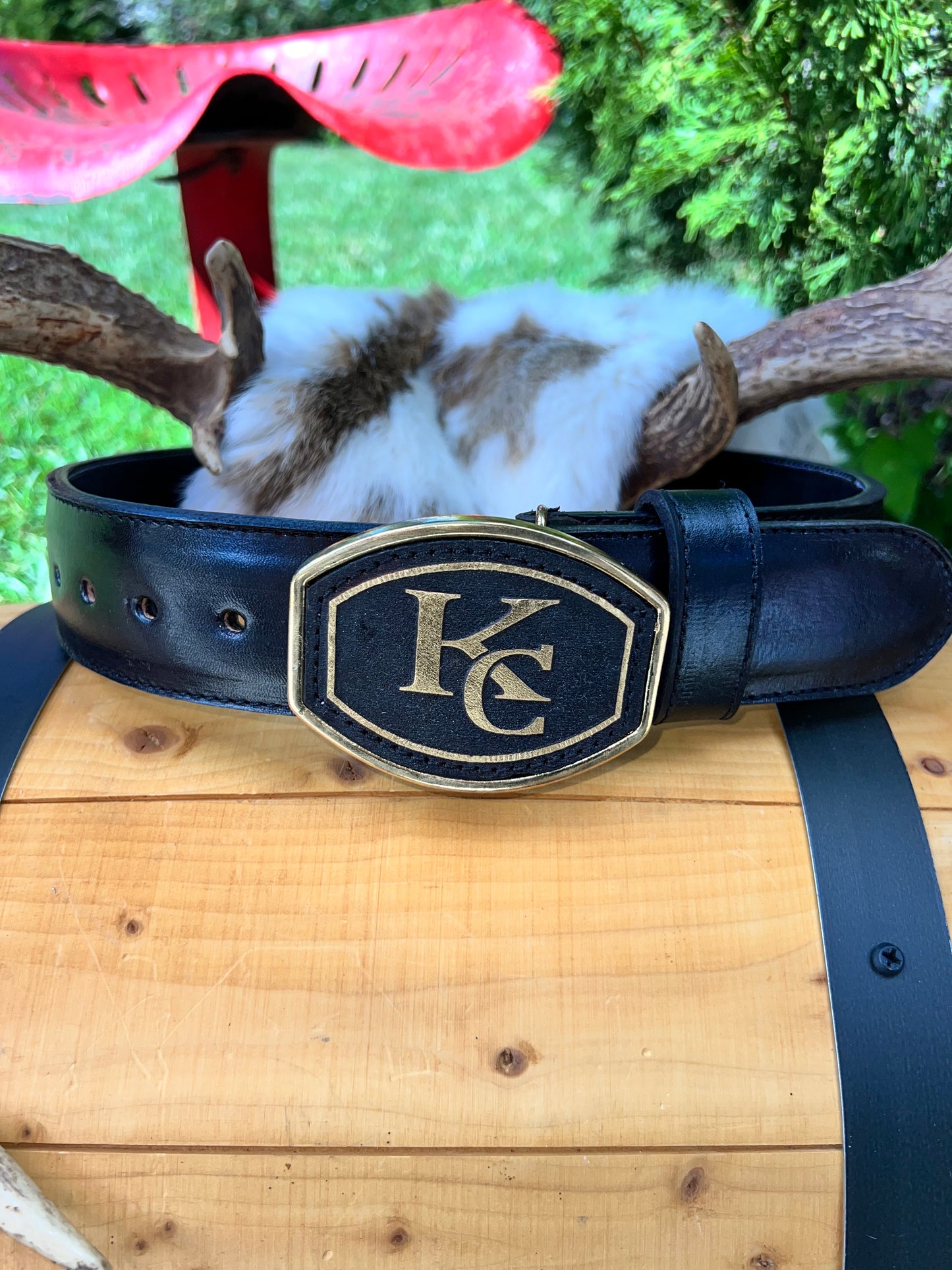 KC leather belt