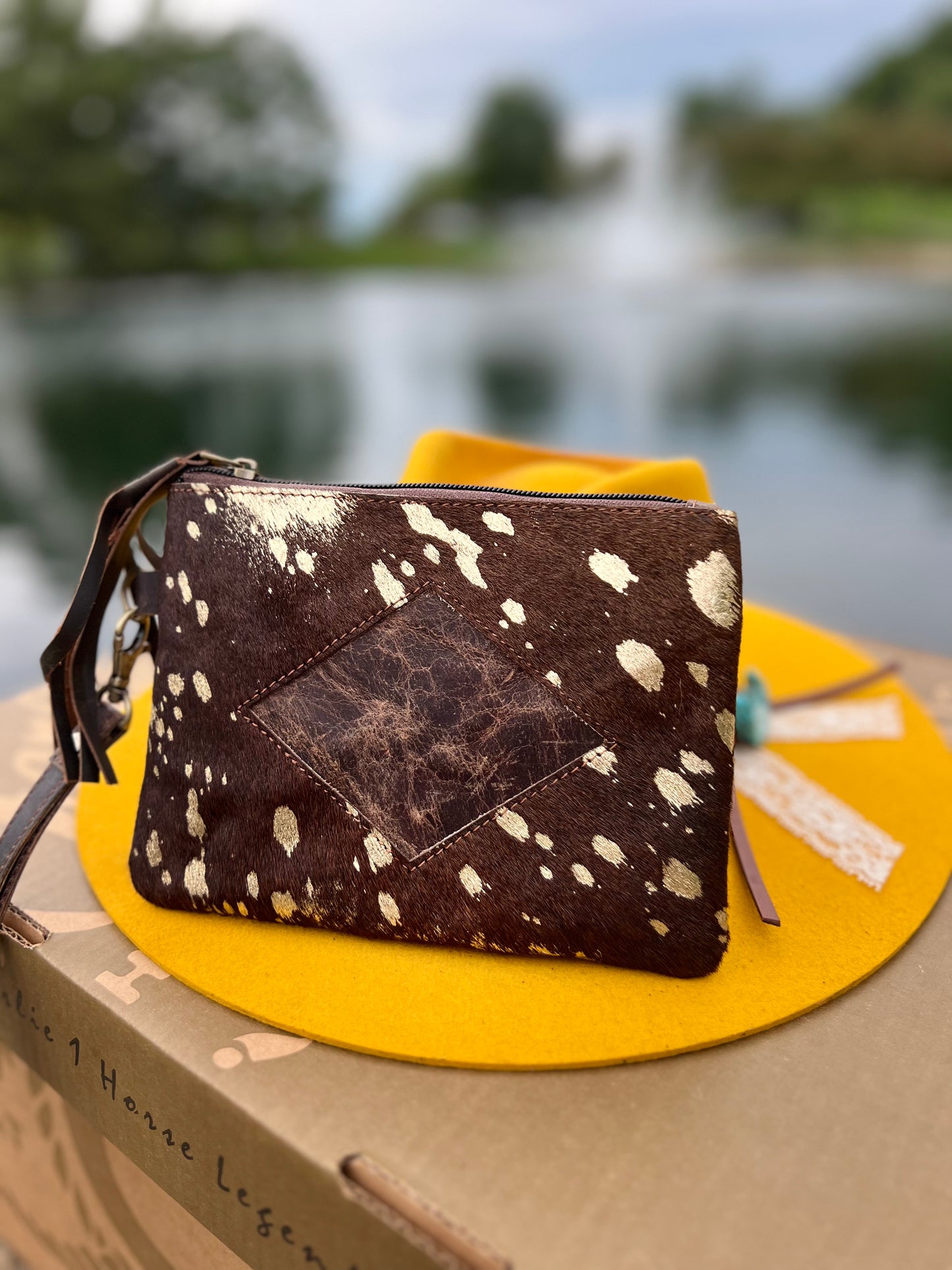 Brown acid wash wristlet